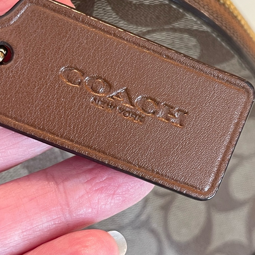 Coach Brown Signature Dome Satchel Handbag - Picture 10 of 15